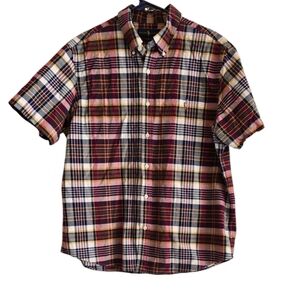 Ralph‎ Lauren Classic Fit Button Down Shirt Oxford Madras Plaid Mens large